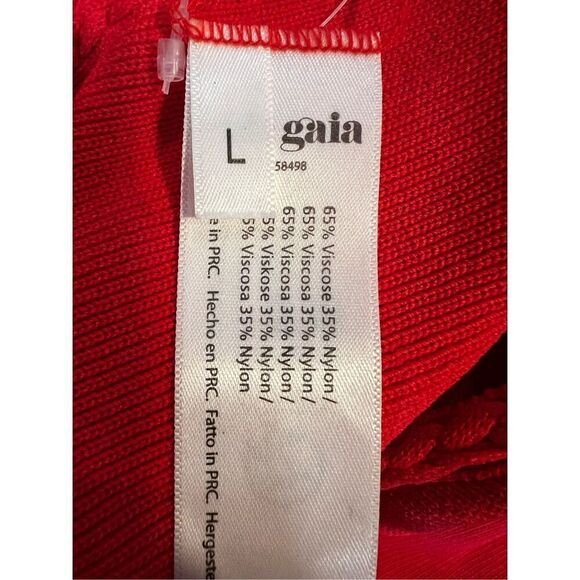 Cult Gaia Women's Red Kiki Knit Sleeveless Fringe Hem Midi Dress Size Large NWOT - Picture 10 of 11